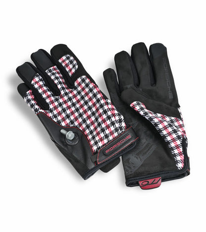 Porsche Classic Assembly Gloves in Red Pepita