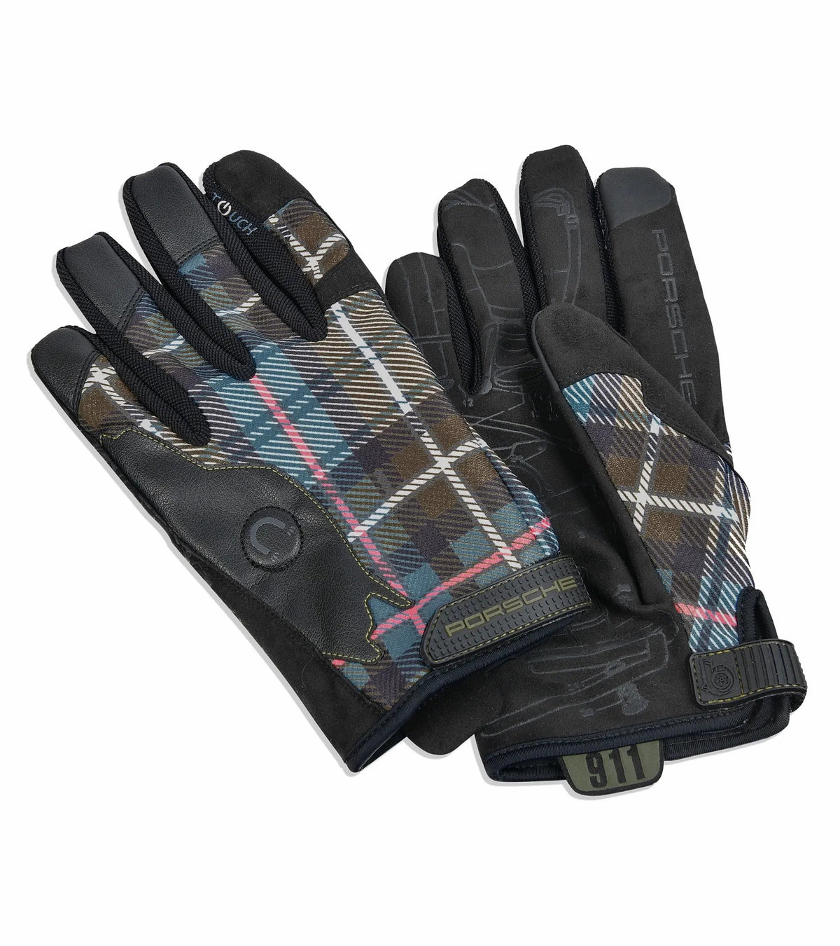 Porsche Assembly Gloves in Dress Mackenzie Green Tartan