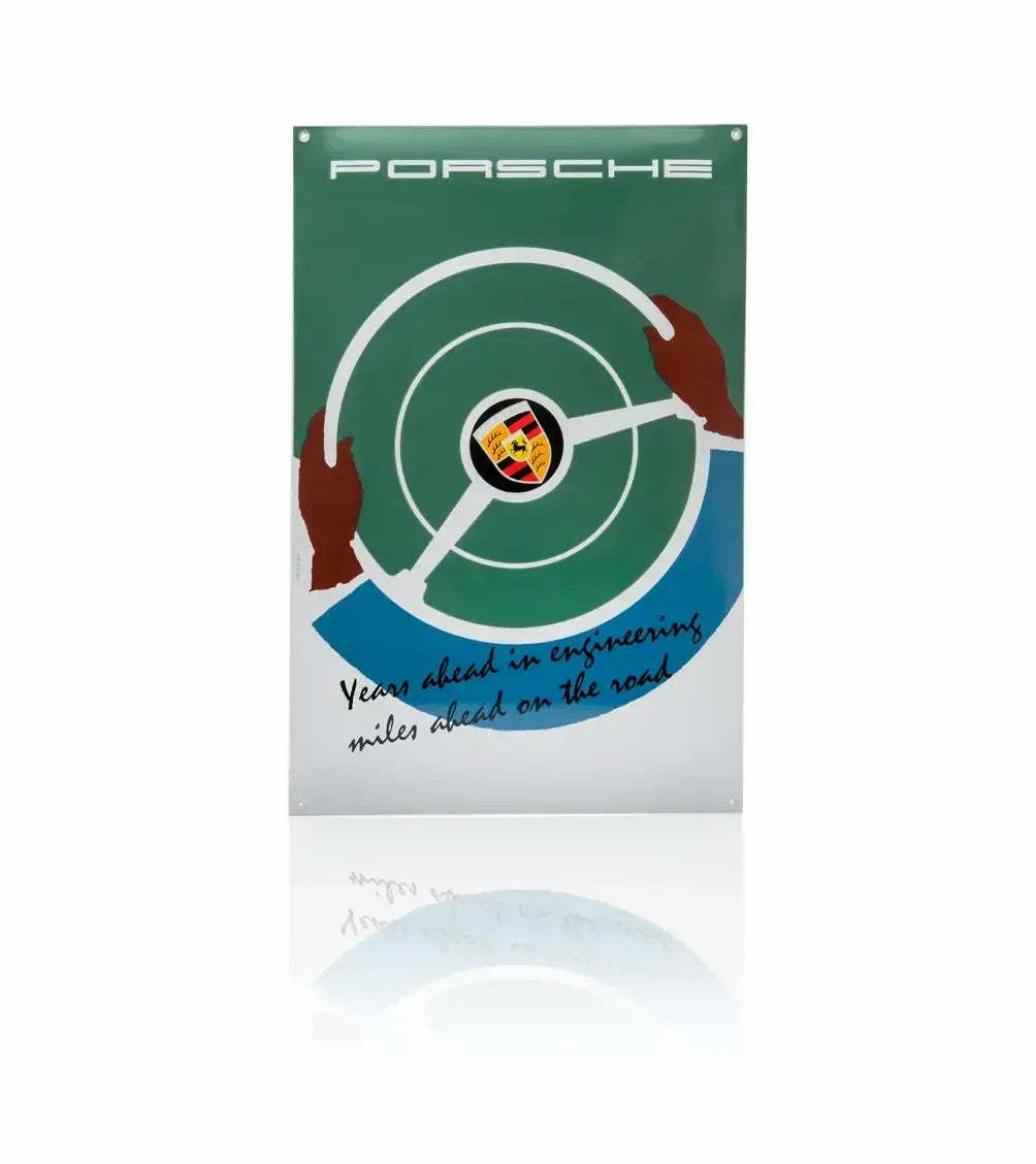 Porsche Classic Enamel Sign | 'Years Ahead in Engineering'