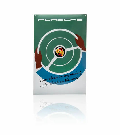 Porsche Classic Enamel Sign | 'Years Ahead in Engineering'