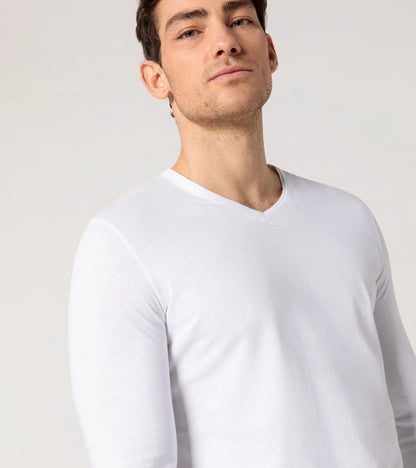 Long-sleeve V-neck T-shirt